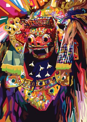 Balinese Barong in WPAP