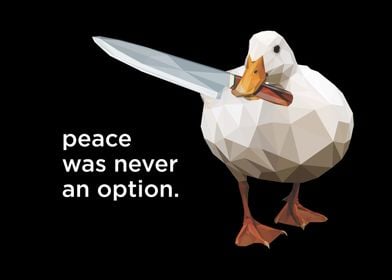 peace was never an option