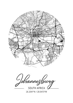 Johannesburg City Map