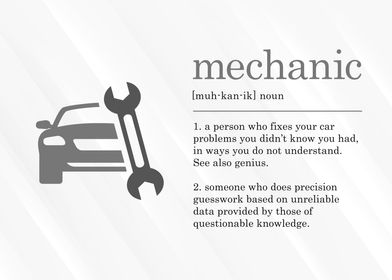 Funny Mechanic Definition