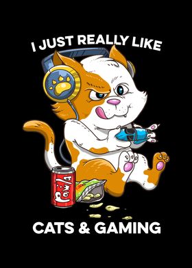 Funny Cat Gaming Cat Lover