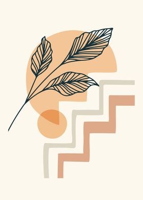 Minimal boho shapes art