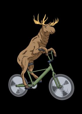 Bicycle Moose Gift Men