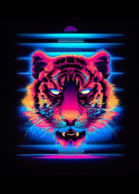Retrowave Tiger