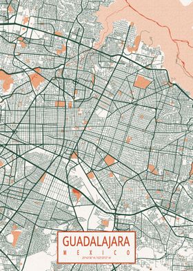 Guadalajara Map Bohemian