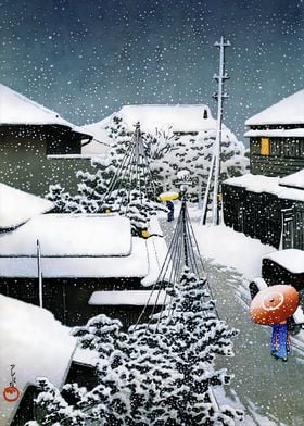 Ukiyo e Snow at Daichi