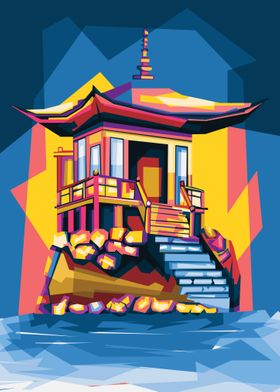 Castle Japan pop art