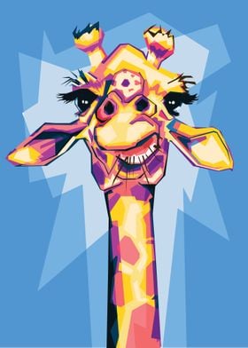 Giraffe pop art