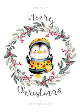 Cute penguin Xmas