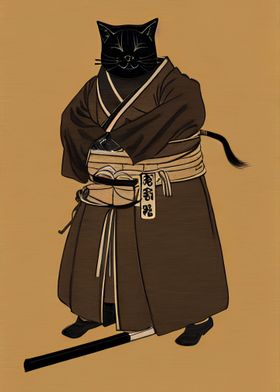 Tradicional Samurai Cat 