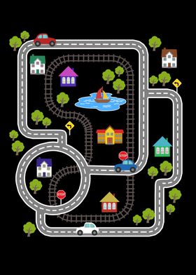 Playmat Kids Train Cars