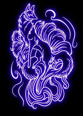 Fox Kitsune neon