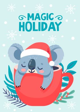 Cute Koala christmas