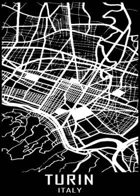 Turin Italy City Map