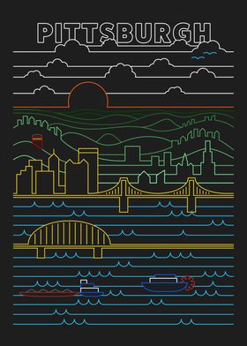 Arcade Pittsburgh Line Art