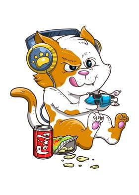 Funny Gaming Cat Lover