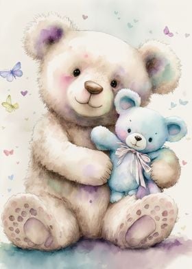 Teddy Bears cuddling