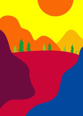 mountain vector landscape