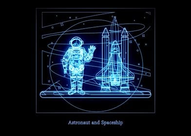 Astronaut and Spaceship