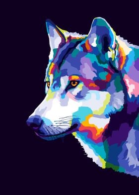 Wolf Pop art