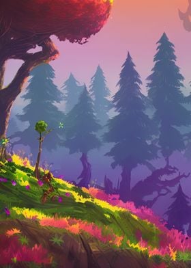 Vibrant Fantasy Forest