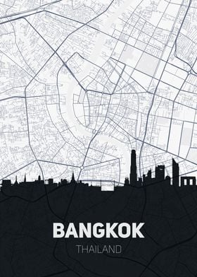 Bangkok City Map' Poster by crbn design | Displate