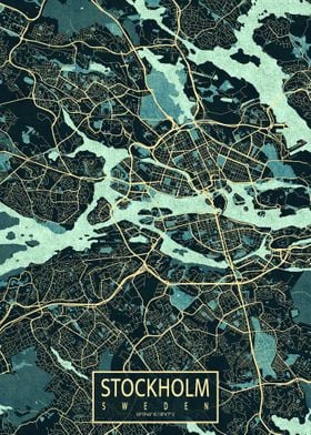 Stockholm City Map Summer