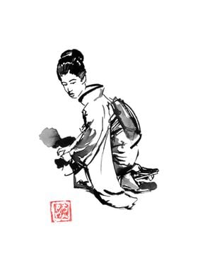 geisha picking up