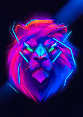 Retrowave Lion