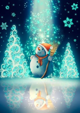 snowman in light