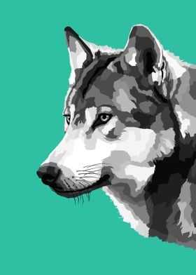 Wolf Retro art