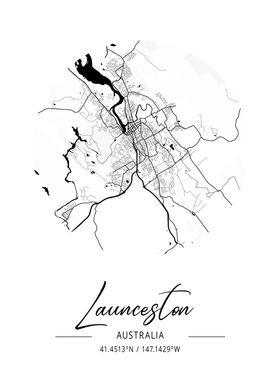 Launceston City Map