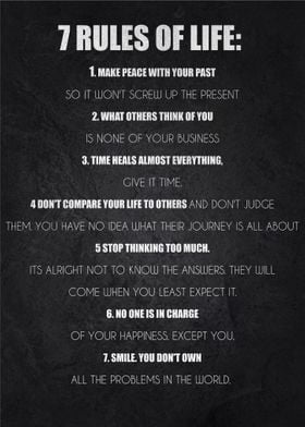 7 rules for life