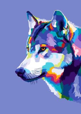 Wolf Pop art