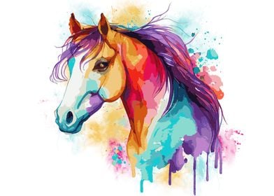 Abstract Horse Painting