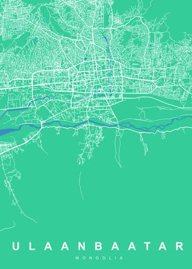 ULAANBAATAR Map MONGOLIA