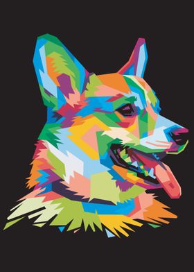 Colorful welsh corgi 