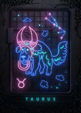 Neon Sign Taurus