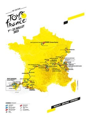 Tour de France map 2023