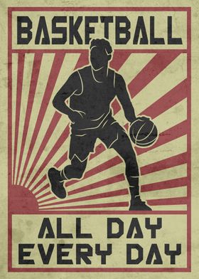 Basketball Retro Poster