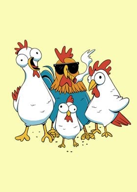 Crazy Chicken Family