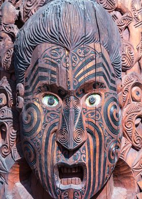Maori carving New Zealand
