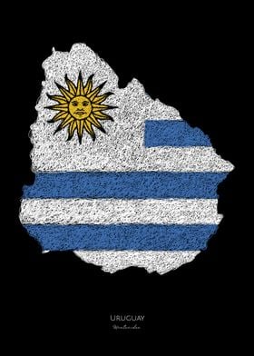 Uruguay World Cup Flag Map