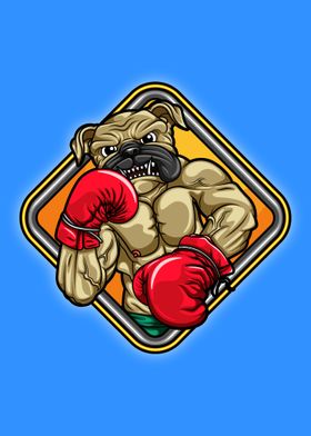 pug, boxing, boxing gloves gift idea Poster by Eichberger91