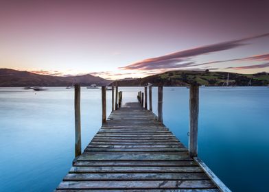 Sunset at the lake NZ
