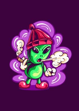 Alien smoking