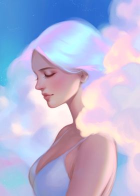 Soft Cloud hair portrait 