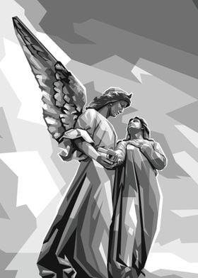 Portrait Grayscale Angelus