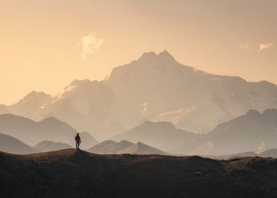 Huayna Potosi silhouette