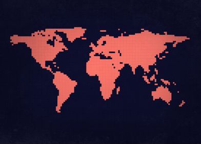 Pixelate world map